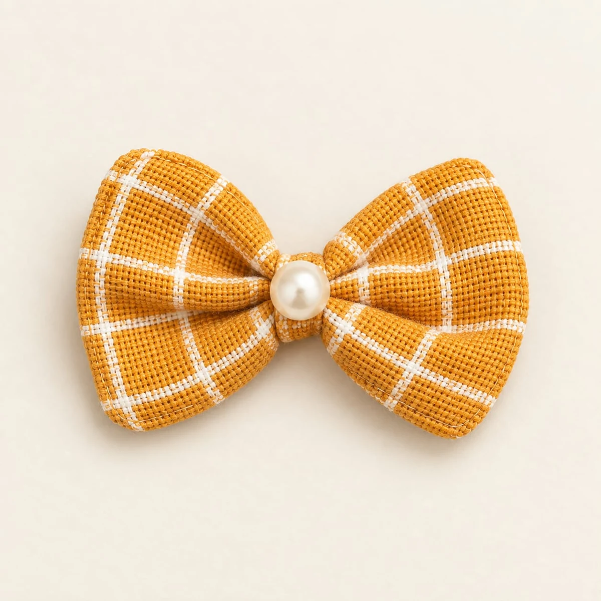 Pearl Gingham Bow